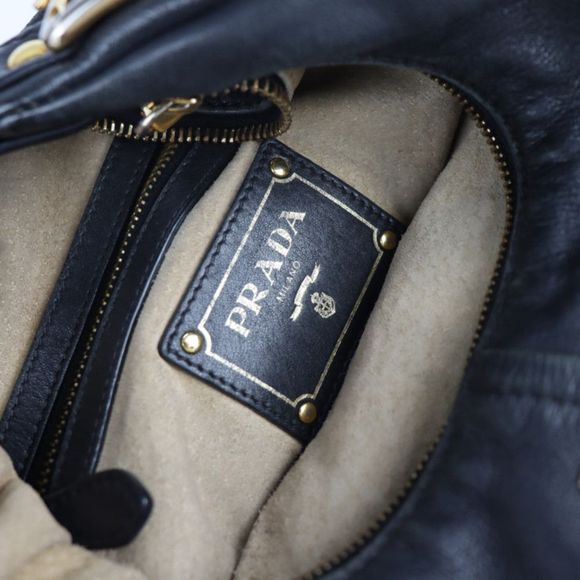 Prada Shoulder Bag Calf Black Semi-Shoulder - Picture 8 of 9